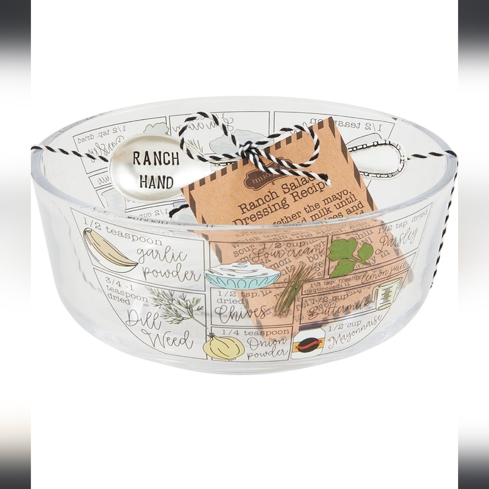 Mud Pie Ranch dressing tidbit Bowl with ranch dressing Recipe /spoon